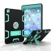 Hybrid Silicone and Plastic Protective Case with Touch Screen Film for iPad Pro 9.7 inch /ipad 6 - Black/Mint green