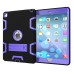 Hybrid Silicone and Plastic Protective Case with Touch Screen Film for iPad Pro 9.7 inch /ipad 6 - Black/Purple