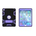 Hybrid Silicone and Plastic Protective Case with Touch Screen Film for iPad Pro 9.7 inch /ipad 6 - Black/Purple