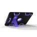 Hybrid Silicone and Plastic Protective Case with Touch Screen Film for iPad Pro 9.7 inch /ipad 6 - Black/Purple