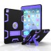 Hybrid Silicone and Plastic Protective Case with Touch Screen Film for iPad Pro 9.7 inch /ipad 6 - Black/Purple