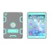 Hybrid Silicone and Plastic Protective Case with Touch Screen Film for iPad Pro 9.7 inch /ipad 6 - Grey/Mint green