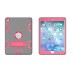 Hybrid Silicone and Plastic Protective Case with Touch Screen Film for iPad Pro 9.7 inch /ipad 6 - Grey/Rose red