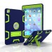 Hybrid Silicone and Plastic Protective Case with Touch Screen Film for iPad Pro 9.7 inch /ipad 6 - Navy blue/Olivine