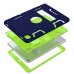 Hybrid Silicone and Plastic Protective Case with Touch Screen Film for iPad Pro 9.7 inch /ipad 6 - Navy blue/Olivine