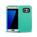 Impact Resistant Shockproof Rugged TPU Case for Samsung Galaxy S7 G930 - White/Green