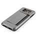 Impact Resistant Wallet Case Card Slot Shell Shockproof Hard TPU And PC Back Cover For Samsung Galaxy Note 5 - Grey