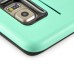 Impact Resistant Wallet Case Card Slot Shell Shockproof Hard TPU And PC Back Cover For Samsung Galaxy S6 Edge Plus - Green