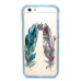 Incoming Call Flashing Hybrid TPU And PC Back Case Cover for iPhone 6 / 6s - Colorful feathers