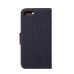 Jean Cloth Design Magnetic Stand Flip Leather Case for iPhone 7 - Black