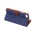 Jean Cloth Design Magnetic Stand Flip Leather Case for iPhone 7 - Dark Blue