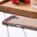 Jeans Cloth Splicing Leather Hard Back PC Shell Case Cover for Samsung Galaxy S6 Edge - Brown