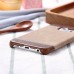 Jeans Cloth Splicing Leather Hard Back PC Shell Case Cover for Samsung Galaxy S6 Edge - Brown