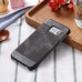 Jeans Cloth Splicing Leather Hard Back PC Shell Case Cover for Samsung Galaxy S6 Edge - Grey