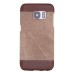 Jeans Cloth Splicing Leather Hard Back PC Shell Case Cover for Samsung Galaxy S7 - Brown