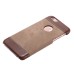 Jeans Cloth Splicing Leather Hard Back PC Shell Case Cover for iPhone 6/6s - Brown