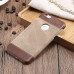 Jeans Cloth Splicing Leather Hard Back PC Shell Case Cover for iPhone 6/6s Plus - Brown