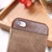 Jeans Cloth Splicing Leather Hard Back PC Shell Case Cover for iPhone SE/5s - Brown