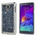 Jelly Color Bling Rhinestone Inlaid Electroplated Hard Case for Samsung Galaxy Note 4 - Black