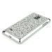 Jelly Color Bling Rhinestone Inlaid Electroplated Hard Case for Samsung Galaxy Note 4 - Silver