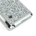 Jelly Color Bling Rhinestone Inlaid Electroplated Hard Case for Samsung Galaxy Note 4 - Silver