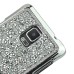 Jelly Color Bling Rhinestone Inlaid Electroplated Hard Case for Samsung Galaxy Note 4 - Silver