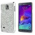 Jelly Color Bling Rhinestone Inlaid Electroplated Hard Case for Samsung Galaxy Note 4 - Silver