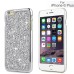 Jelly Color Bling Rhinestone Inlaid Electroplated Hard Case for iPhone 6 Plus - Silver