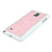 Jelly Color Bling Rhinestone Inlaid Hard Case for Samsung Galaxy Note 4 - Pink