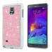 Jelly Color Bling Rhinestone Inlaid Hard Case for Samsung Galaxy Note 4 - Pink