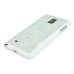 Jelly Color Bling Rhinestone Inlaid Hard Case for Samsung Galaxy Note 4 - White