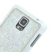 Jelly Color Bling Rhinestone Inlaid Hard Case for Samsung Galaxy Note 4 - White