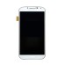 LCD Assembly Glass Digitizer Touchscreen + LCD Display Screen + Middle Frame + Home Button + Flex Cable Housing Replacement Part For Samsung Galaxy S4 I9500 - White