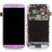 LCD Assembly Glass Digitizer Touchscreen + LCD Display Screen + Middle Frame Housing Replacement Part For Samsung Galaxy S4 L720 R970 I545 - Pink