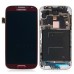 LCD Assembly Glass Digitizer Touchscreen + LCD Display Screen + Middle Frame Housing Replacement Part for Samsung Galaxy S4 I337 M919 I317M - Red