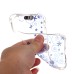 LED Flash Incoming Call Transparent Diamond Beautiful Blue Half Flower TPU Blink Back Case Cover for iPhone 6 / 6s Plus