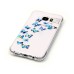 LED Flash Incoming Call Transparent Diamond Blue Colorful Butterflies TPU Blink Back Case Cover for Samsung Galaxy S7 Edge