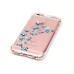 LED Flash Incoming Call Transparent Diamond Blue Colorful Butterflies TPU Blink Back Case Cover for iPhone 6 / 6s