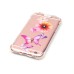 LED Flash Incoming Call Transparent Diamond Flower And Butterflies TPU Blink Back Case Cover for iPhone 6 / 6s