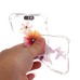 LED Flash Incoming Call Transparent Diamond Flower And Butterflies TPU Blink Back Case Cover for iPhone 6 / 6s