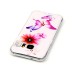 LED Flash Incoming Call Transparent Diamond Flower And Butterfly TPU Blink Back Case Cover for Samsung Galaxy S7 Edge