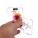 LED Flash Incoming Call Transparent Diamond Flower And Butterfly TPU Blink Back Case Cover for iPhone SE / 5 / 5s