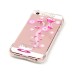 LED Flash Incoming Call Transparent Diamond Flower Heart TPU Blink Back Case Cover for iPhone SE / 5 / 5s