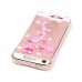 LED Flash Incoming Call Transparent Diamond Flower Heart TPU Blink Back Case Cover for iPhone SE / 5 / 5s