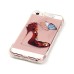 LED Flash Incoming Call Transparent Diamond High Heel TPU Blink Back Case Cover for iPhone SE / 5 / 5s