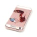 LED Flash Incoming Call Transparent Diamond High Heel TPU Blink Back Case Cover for iPhone SE / 5 / 5s