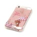 LED Flash Incoming Call Transparent Diamond Holding Umbrella Bear TPU Blink Back Case Cover for iPhone SE / 5 / 5s