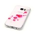 LED Flash Incoming Call Transparent Diamond Pink Flower TPU Blink Back Case Cover for Samsung Galaxy S7 Edge