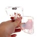 LED Flash Incoming Call Transparent Diamond Profile Flower Lady TPU Blink Back Case Cover for iPhone 6 / 6s