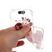 LED Flash Incoming Call Transparent Diamond Profile Flower Lady TPU Blink Back Case Cover for iPhone SE / 5 / 5s